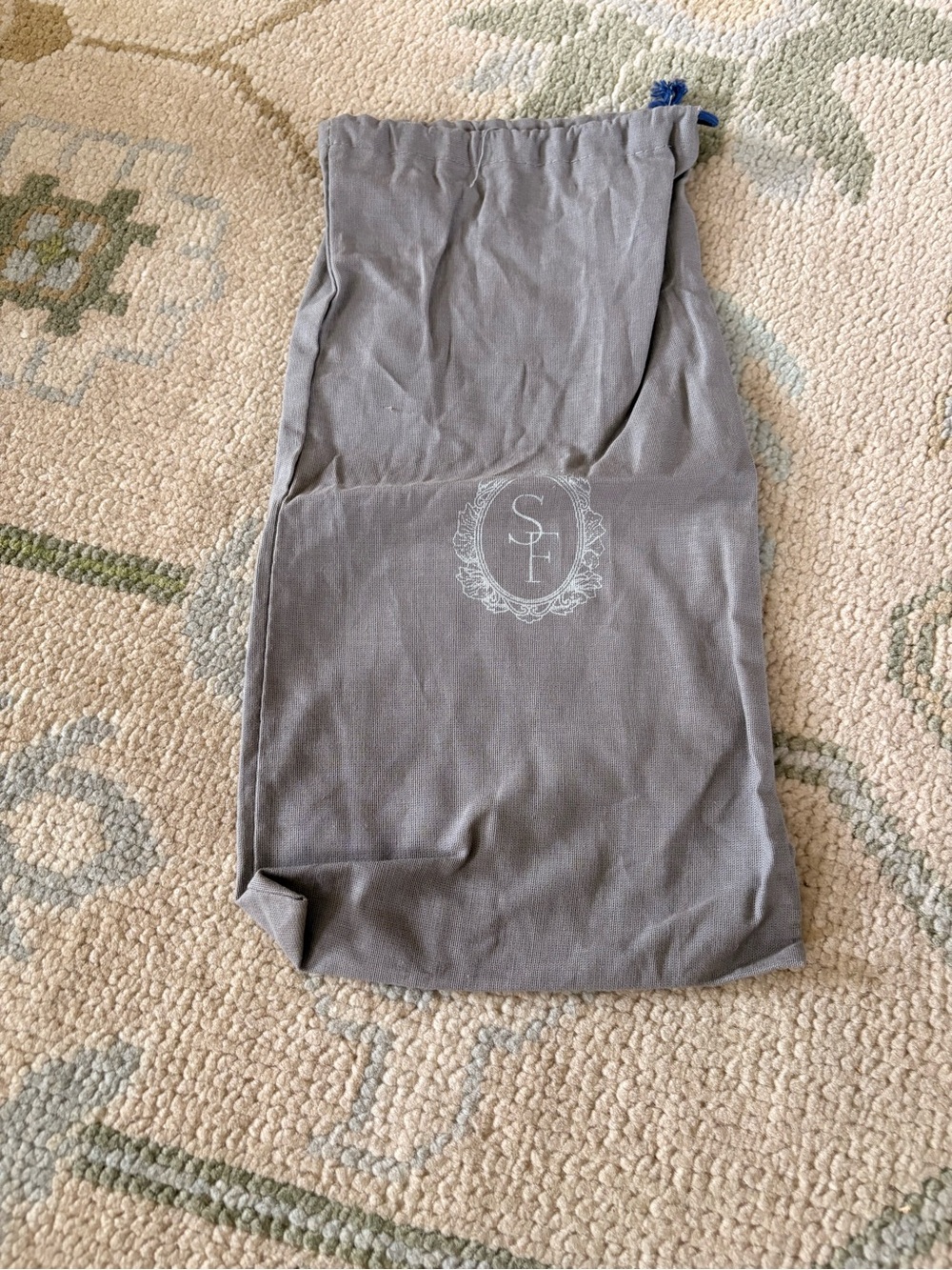 Sarah Flint Gray Drawstring Accessories Dust Bag